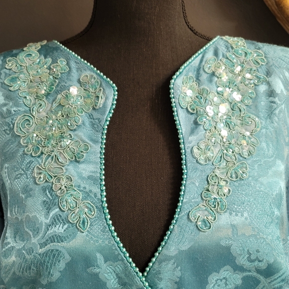 Vtg. Sequin Blouse - Picture 2 of 8